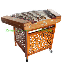 402扬琴乐器 红木老花梨木演奏素面扬琴便携式小扬琴贝雕扬琴 老花梨小扬琴