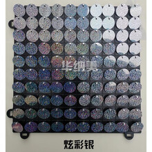 庆背景墙气球布置风动板亮片锁扣式免底板安装 炫彩银 (圆) 300*300mm