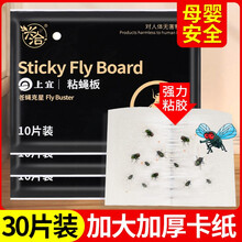 兴洽苍蝇纸苍蝇粘板 强力粘蝇板家用苍蝇药沾蚊杀手诱捕灭蝇一扫光苍蝇神器 苍蝇粘纸3包装（30片）