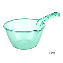 家恒宝 水舀子家用水勺厨房舀水瓢长柄塑料大号创意加深厚水舀子水漂洗头水勺子 绿色