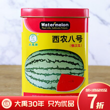 大禹 特大西瓜种子南方8424早熟麒麟瓜薄皮沙瓤水果种籽四季播春季种植 西农八号西瓜种子【高产抗病】50g/罐