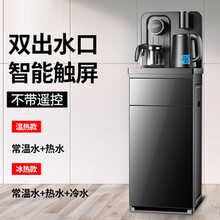 今显旗舰 饮水机小型多功能下置水桶家用立式高端全自动上水智能茶吧机 黑色-双出水-不带遥控 温热
