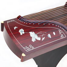 考十级古筝初学入门儿童学生成人教学练习琴 163长蝶引碧莲红色【豪华礼包带琴凳