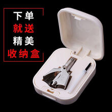 【曲美思】鼻毛修剪器剪刀清理器神器不需充电鼻毛修剪器男士手动不绣钢德国工艺 【全身不锈钢】配收纳盒+清洗毛刷