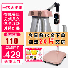 艾点（Ai Dian） 艾灸仪器家用美容院宫寒熏蒸仪暖宫妇科全身理疗仪无烟热敷智能遥控温灸仪肩周关节 【家用升级推荐】三仓按键玫瑰金+七色光升降十核速热 M