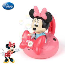 迪士尼泡泡机甜甜圈全自动电动泡泡枪声光男孩女孩玩具米妮造型送泡泡液六一儿童节礼物