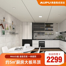 奥普MAX大板 蜂窝板 集成吊顶 铝扣板 厨房客厅吊顶天花板蜂窝板材料 约5平米厨房空间套餐 厨房套餐入门款（4.86平方米）