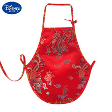 迪士尼（Disney）品牌婴儿肚兜红色夏季薄款中国风宝宝护肚围新生儿小兜兜刺绣锦缎0-18 A款龙凤呈祥 正面锦缎内里纯棉 S(0-3个月)