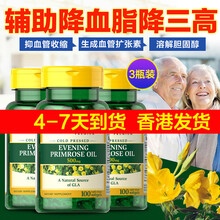 【原装进口】黄花草油酸成人软胶囊月体亚酸辅助降血脂磷油脂酸搭体恒月草酸月见草油酸油植物醇降三高 500mg*100粒/瓶三瓶装(同品质新日期)