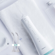 松下冲牙器便携式水牙线超声波洗牙器洗牙电动牙齿清洁神器EW1521 白