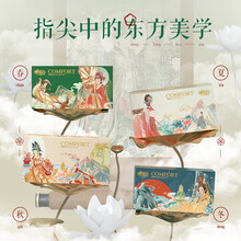 心相印洗脸巾 一次性干湿擦脸棉柔巾80抽/盒 永乐宫季节主题 颜色随机发货