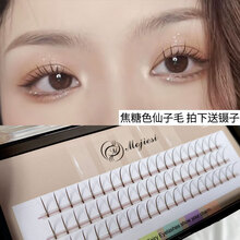 焦糖仙子毛睫毛单根眼睫毛假睫毛女自然仿真单簇嫁接仙女美睫睫毛 焦糖色单根仙子毛9mm