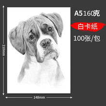 久印 A5白卡纸白卡a5白色卡纸a6环保卡纸A6手工纸书写白卡纸绘图绘画纸纸模卡纸 A5白卡160克100张（148*210mm）