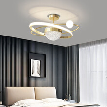 VVS美学灯 轻奢主卧室灯温馨浪漫简约现代网红款led吸顶灯创意个性北欧风房间灯具 直径52*23cm无极调光+遥控