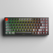 京东京造 K2蓝牙双模机械键盘 84键铝合金边框RGB背光可插拔茶轴无线键盘 Mac/iPad键盘 键盘机械 蓝牙键盘