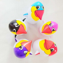 企鹅不倒瓮玩具 22/35/45/70cm 充气企鹅不倒翁小孩子PVC气球玩具 宝宝充气玩具 22企鹅1个(黑粉蓝绿紫红)随机发 如指定颜色请备