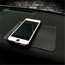 适配汽车防滑垫车用内硅胶耐高温车载仪表中控台香水摆件手机置物垫子 网格款 27*15cm