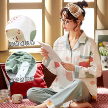 牛年月子服春秋纯棉产后哺乳喂奶5月份4孕妇家居服6夏季薄款睡衣7 BYX6608 XL码 建议体重125-145斤