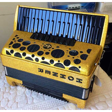 全新德国霍纳HOHNER 120贝 款 FUN系列 四排簧流行键盘手风琴定制款 金色