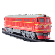 儿童电动火车轨道玩具 中国东风4B内燃机车仿真列车模型轨道套装  早教拼搭玩具 东风4B车头（橙色仅有车头） 官方标配（含3节普通5号电池）