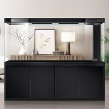 鱼缸水族箱金鱼缸生态鱼缸过滤器玻璃鱼缸懒人家用客厅彩灯中小型鱼缸坏小宠  1.2m×60cm×85cm缸高/无边/黑/高清