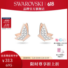 施华洛世奇（SWAROVSKI）【520礼物】 施华洛世奇 LILIA 蝴蝶造型耳环轻奢饰品 镀玫瑰金色  5636427