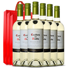 智利原瓶进口红酒 干露红魔鬼葡萄酒 六支整箱 750ml 长相思/苏维翁白