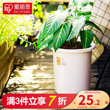 日本爱丽思花盆大号Deepot深型加厚花盆爱丽丝铁线莲树脂大口径塑料加厚厚爱丽丝花盆 10号 白色 (口径33.8cm)
