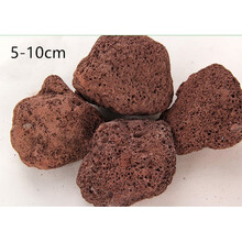 鹿骆宠具火山岩火山石鱼缸水族滤材高效培鹦鹉罗汉起头发财鱼增色珊瑚石 三斤红色火山石【5-10cm】