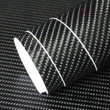 点滨 汽车用品碳纤维贴纸 立体车身贴膜改装内饰装饰全车贴拉花3D改色膜 4D黑75CM宽度*1米