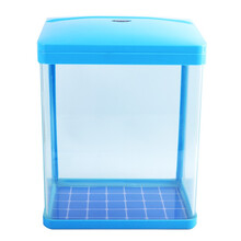 亚峰（yafeng）鱼缸水族箱客厅桌面小型金鱼缸家用迷你懒人免换水玻璃创意生态缸 258S宝石蓝/高清玻璃（长24宽16高28cm）