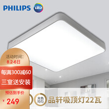 飞利浦（PHILIPS） LED品轩吸顶灯客厅书房卧室现代简约灯具饰分段调光灯具 品轩LED吸顶灯 22W