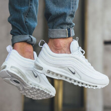 耐克（NIKE）跑步鞋男鞋新款AIR MAX 97子弹头老爹鞋垫缓震舒适百搭运动鞋 921826-101/白色 40