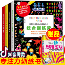 包邮正版 神奇的专注力训练游戏书（套装全4册）7-10岁儿童专注力提升训练 智力开发游戏 儿童读物