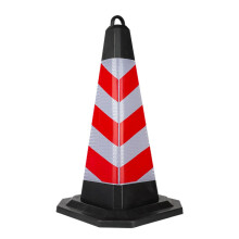 酷莱普 反光锥路障锥雪糕筒锥形桶橡胶路锥警示柱隔离墩公路安全锥交通锥70CM 红色 可定制