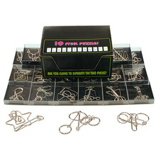 【苗娃儿】九连环锁解环解扣智力锁 儿童玩具套装古典益智6-8-10岁男女孩小学生配图纸生日节日礼物 二十四件套古典解环【礼盒装】