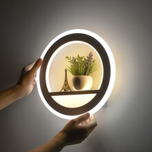 显旺 北欧壁灯床头卧室客厅灯过道楼梯灯led创意个性现代简约装饰墙灯 花瓶铁塔-内暖外白（白色）图为夜间效果 暖光