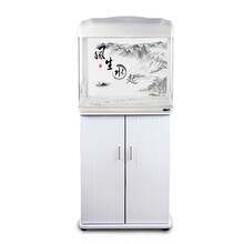 SEA STAR 海星生态小鱼缸套缸客厅小型 水族箱创意迷你玻璃桌面家用金鱼缸带柜懒人造景LED灯 380F经典款套缸