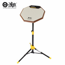漢旗（HUN）架子鼓哑鼓套装12寸汉牌哑鼓垫练习打击板 R1灰色（带节拍器）+D支架