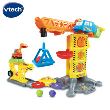伟易达（VTech）神奇轨道车趣味吊塔 儿童玩具男孩女孩启智玩具 吊塔起重机工程建筑模型拼装儿童玩具