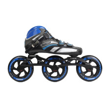 美洲狮（COUGAR） 美洲狮SR7轮滑鞋速滑鞋男女溜冰鞋成人竞速鞋儿童直排轮旱冰鞋 蓝色三轮速滑鞋 成年人44码