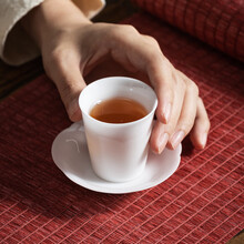 夏至南阁冰种冻玉瓷品茗杯家用陶瓷单杯德化白瓷泡茶杯高档羊脂玉瓷小茶杯 冰种冻瓷怀仁杯50ml