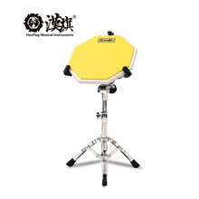 漢旗（HUN）哑鼓套装12寸架子鼓练习打击板初学入门 汉牌哑鼓垫 黄色12寸+军鼓架