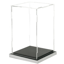 莞华展示盒拼装高透明亚克力模型玩具摆件收纳防尘盒子 10x10x20cm 无边+镜面边底座