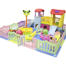 室内儿童乐园设备小型家用宝宝游乐场安全游戏围栏滑滑梯秋千组合 经典16平方