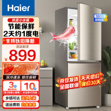 海尔（Haier）冰箱小型双开门家用家电小冰箱冷藏冷冻超薄节能迷你双门净味保鲜二门智能电冰箱 180升双门节能直冷冰箱3级