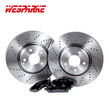 WESPARKE刹车盘碟 打孔盘 划线盘 适配C200 A4 A6L 320 X5 X3 Q5霸道 前刹车盘一对 【宝马】3系GT 318 320li
