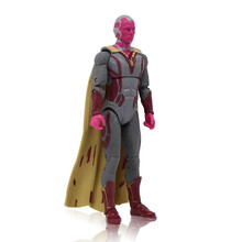 迪士尼漫威复仇者联盟儿童玩具美国队长玩偶模型关节可动办公桌摆件 盒装幻视