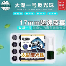 太湖一号反光珠青鱼珠珠反光软珠浮球蓝莓缓沉红烧肉味大物 反光珠-蓝莓味17mm