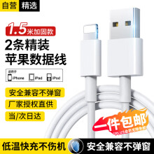 斯泰克【2条装】苹果数据线适用iPhone14/13/12ProMax/11/Xs/XR/8手机平板iPad车载USB充电器线1.5米